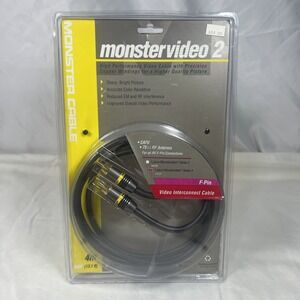 Monster Video Cable 2 Interconnect Cable 4m/13.1 ft, F-Pin CATV 75 RF Antenna